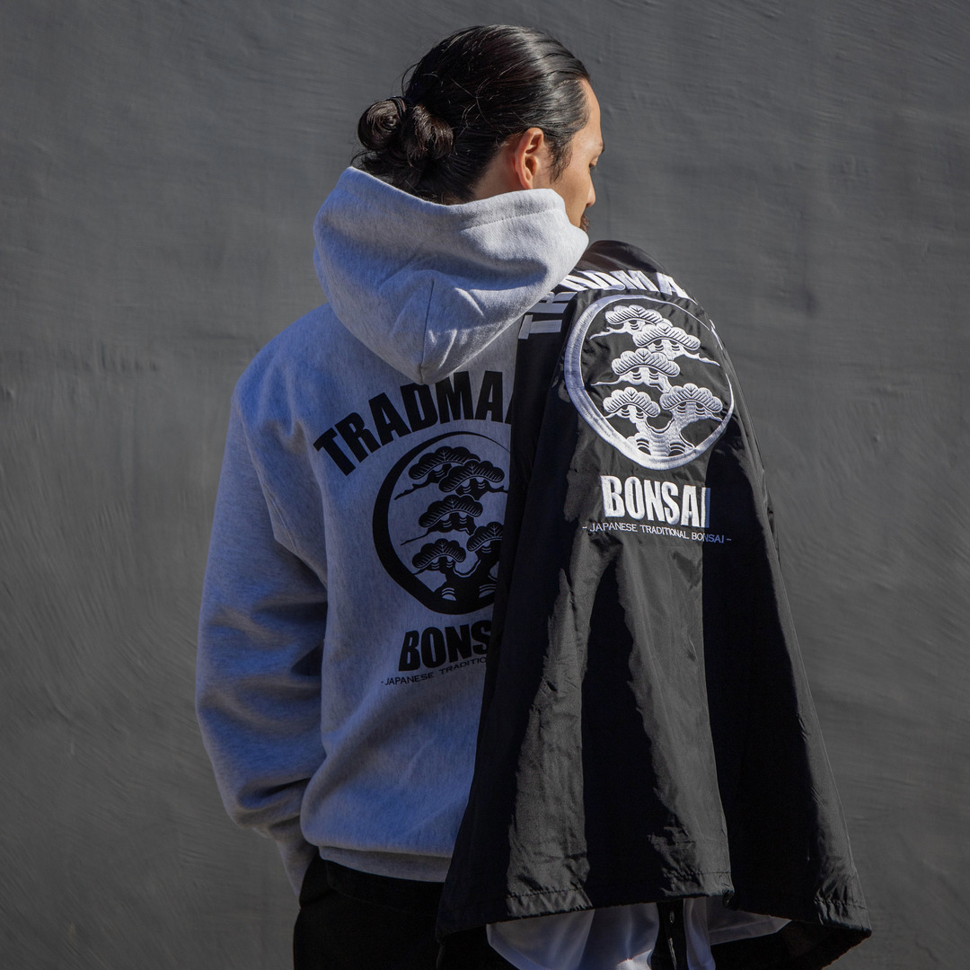 TRAD KAMON HOODIE -GRAY-｜TRADMAN'S BONSAI ONLINE STORE